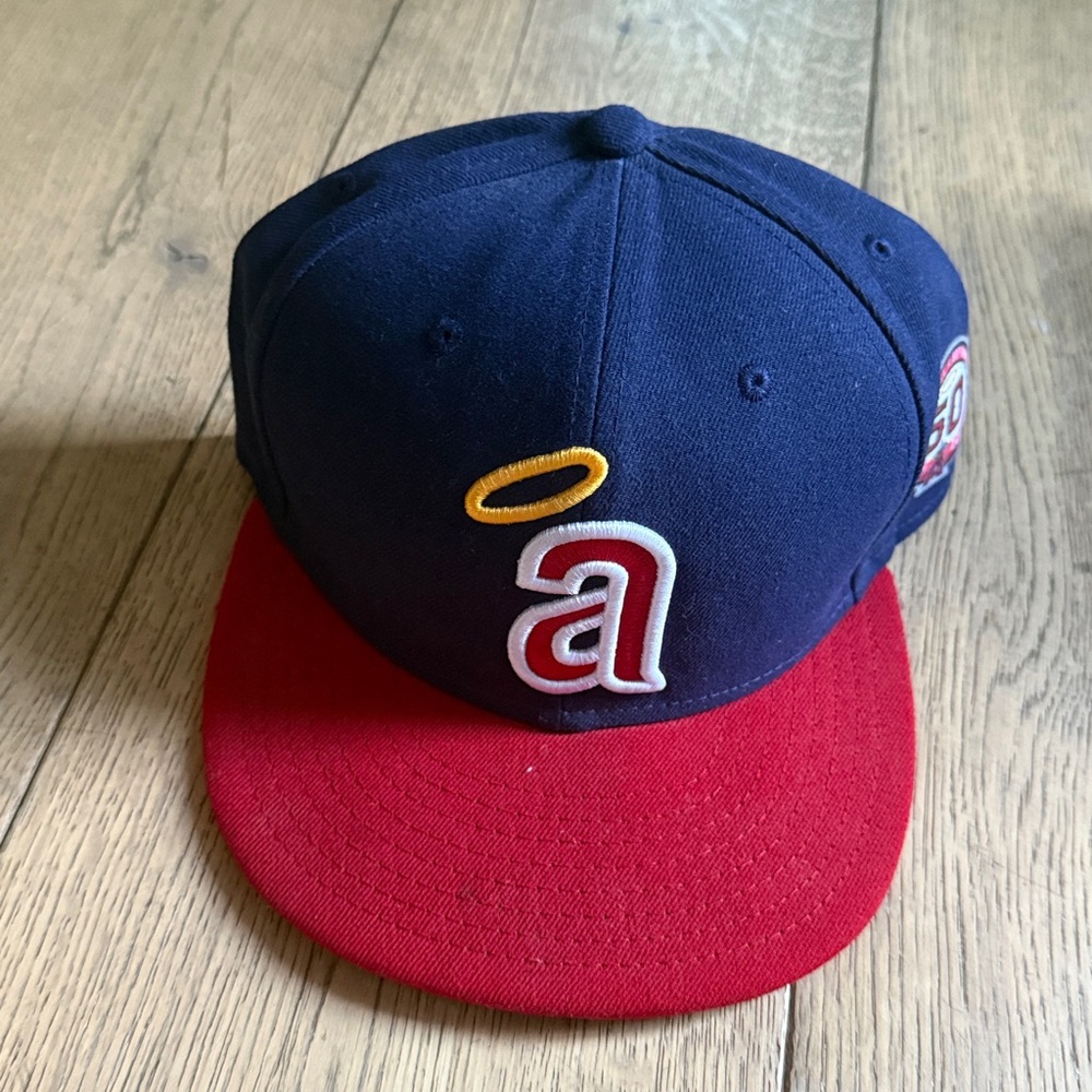 New Era 59Fifty LA Angels Retro Script Fitted Hat red/Navy 7 3/8" 58.7cm